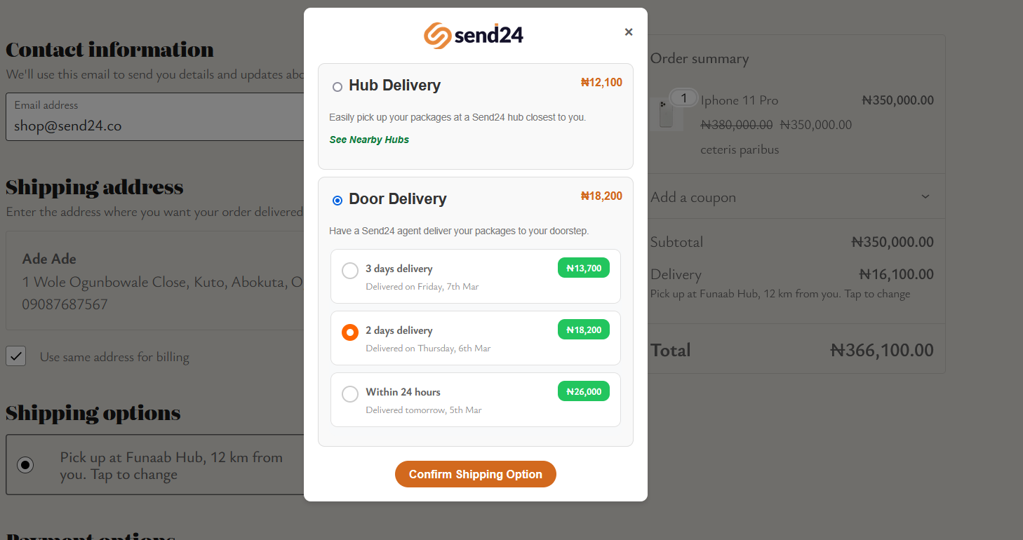 Hub Selection Hub Selection